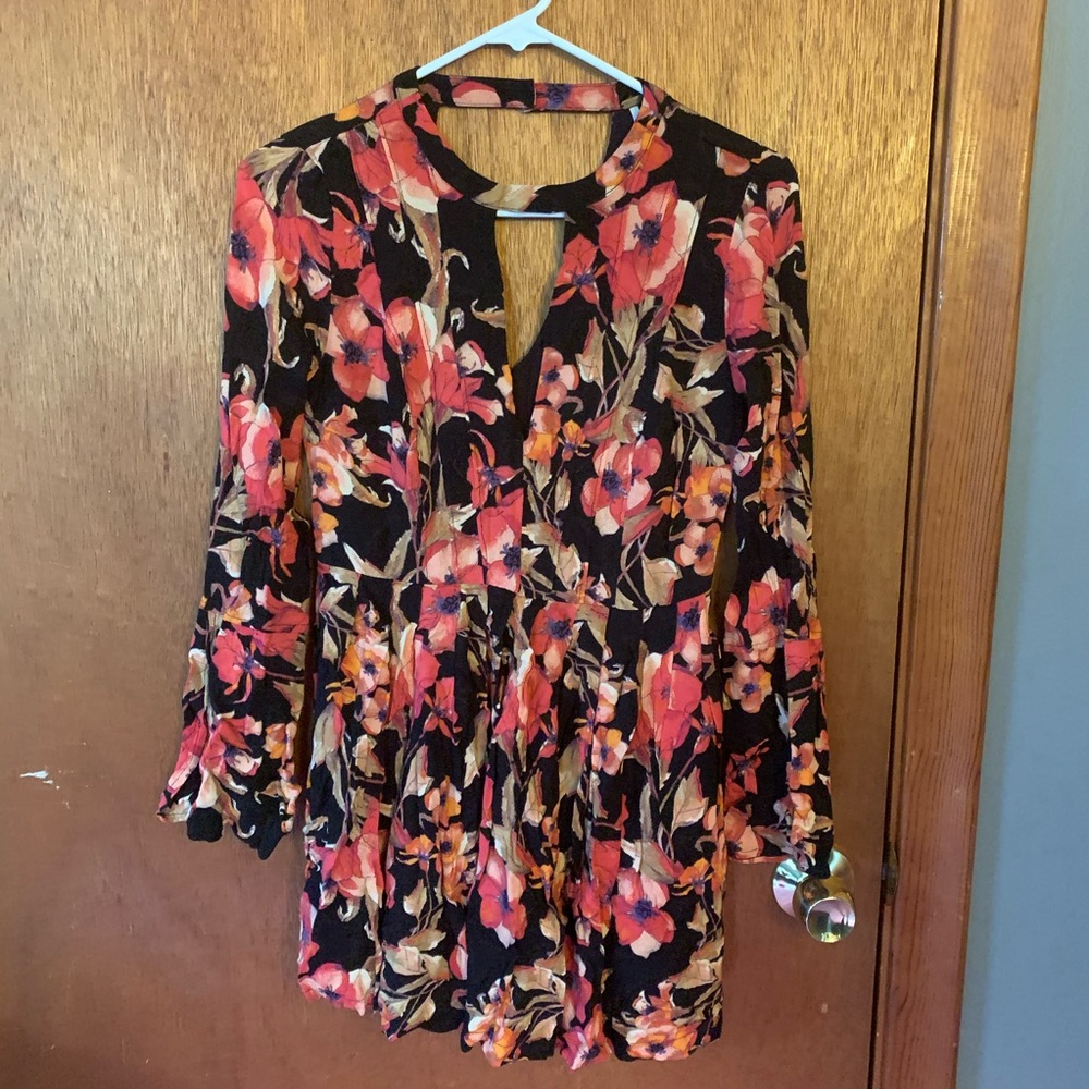 Free People Floral mini dress